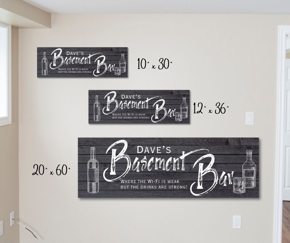Custom Basement Bar Canvas