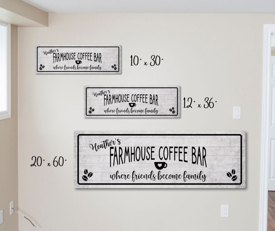 Custom Farmhouse Coffee Bar Canvas