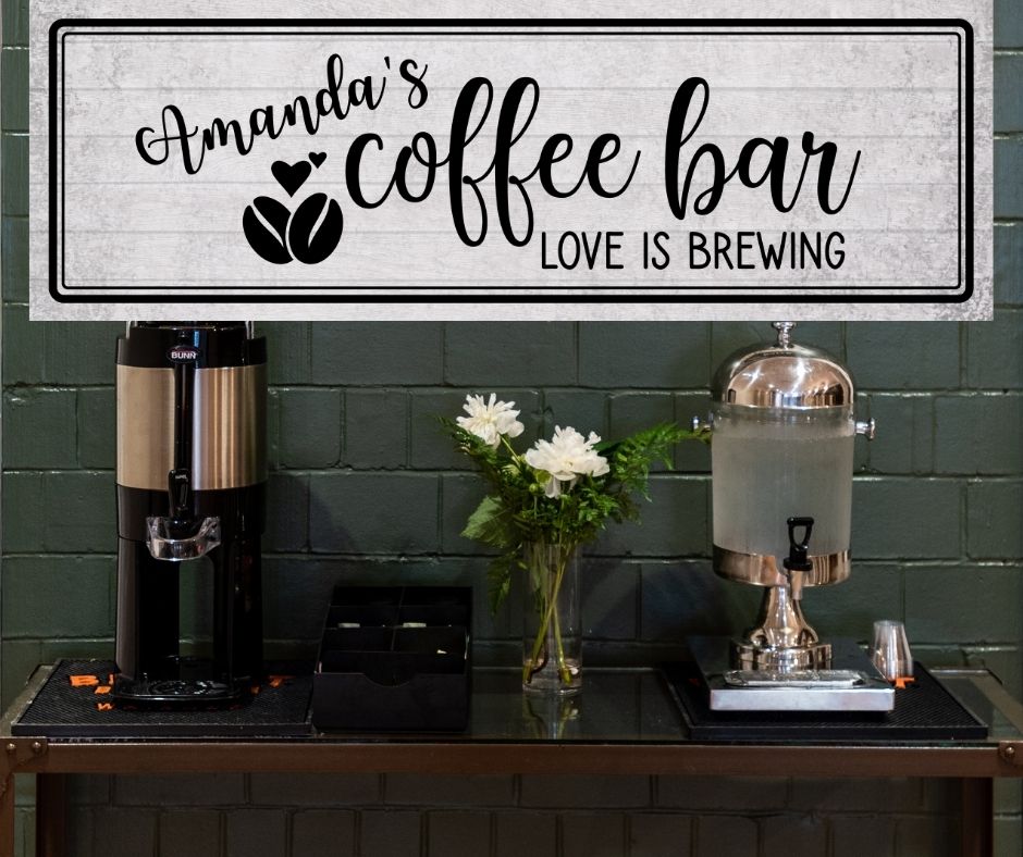 Custom Coffee Bar Canvas
