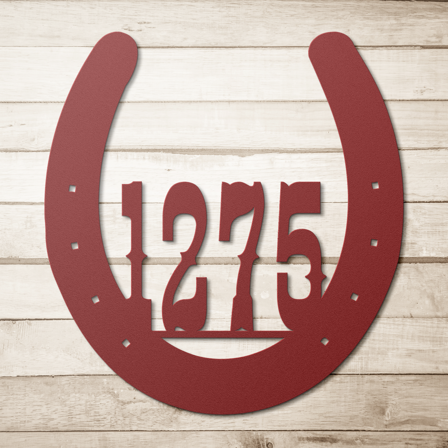 Horseshoe_House_Number_Metal_Sign_Red_Simple_Wood_BKGD_Mockup.png