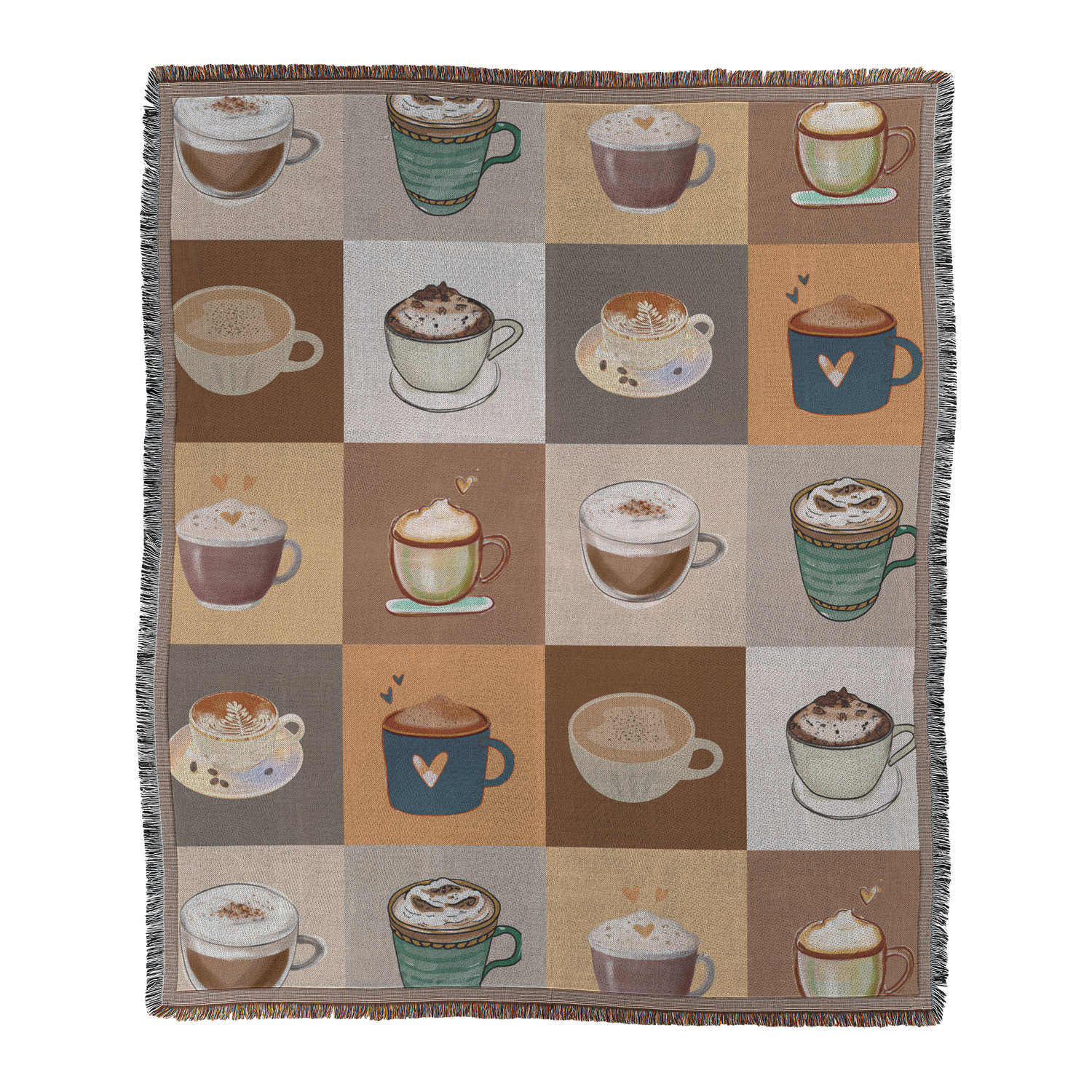 Coffee & Tea Woven Blankets | Cozy Kitchen-Inspired Decor