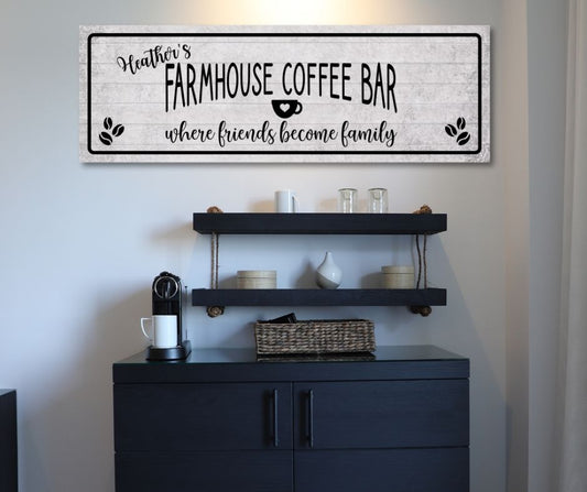 Custom Farmhouse Coffee Bar Canvas