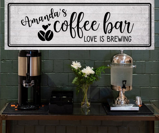 Custom Coffee Bar Canvas