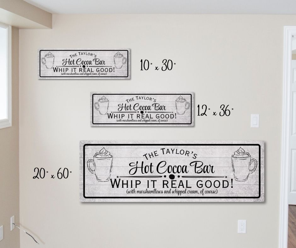 Custom Hot Cocoa Bar Wall Art
