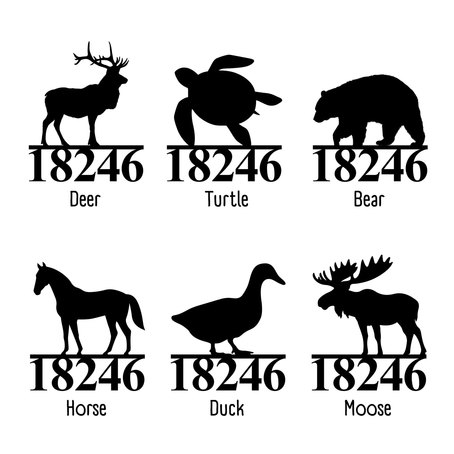 Animal House Number Sign