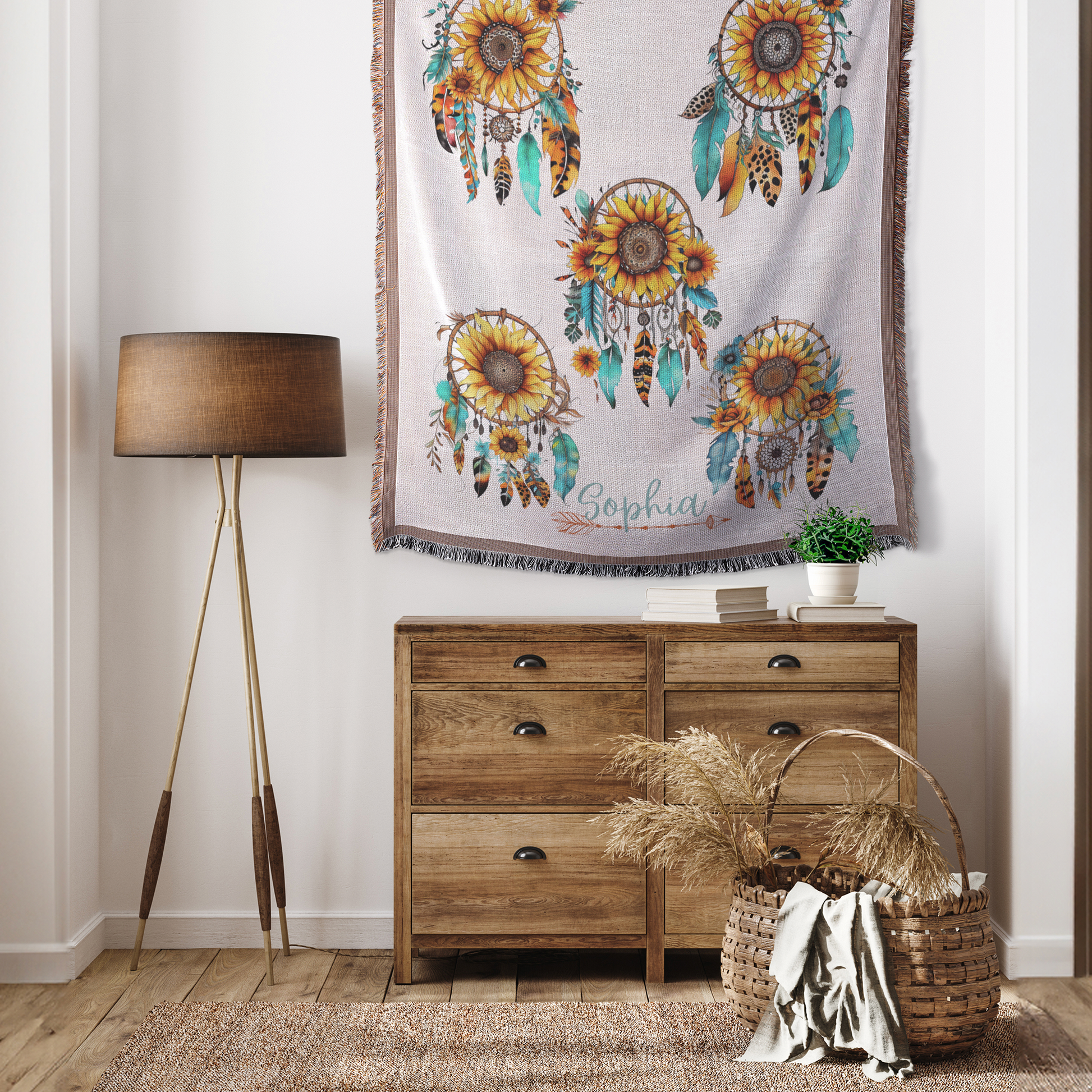 Personalized_Boho_Sunflower_Dreamcatcher_Tapestry_V_Mockup.png