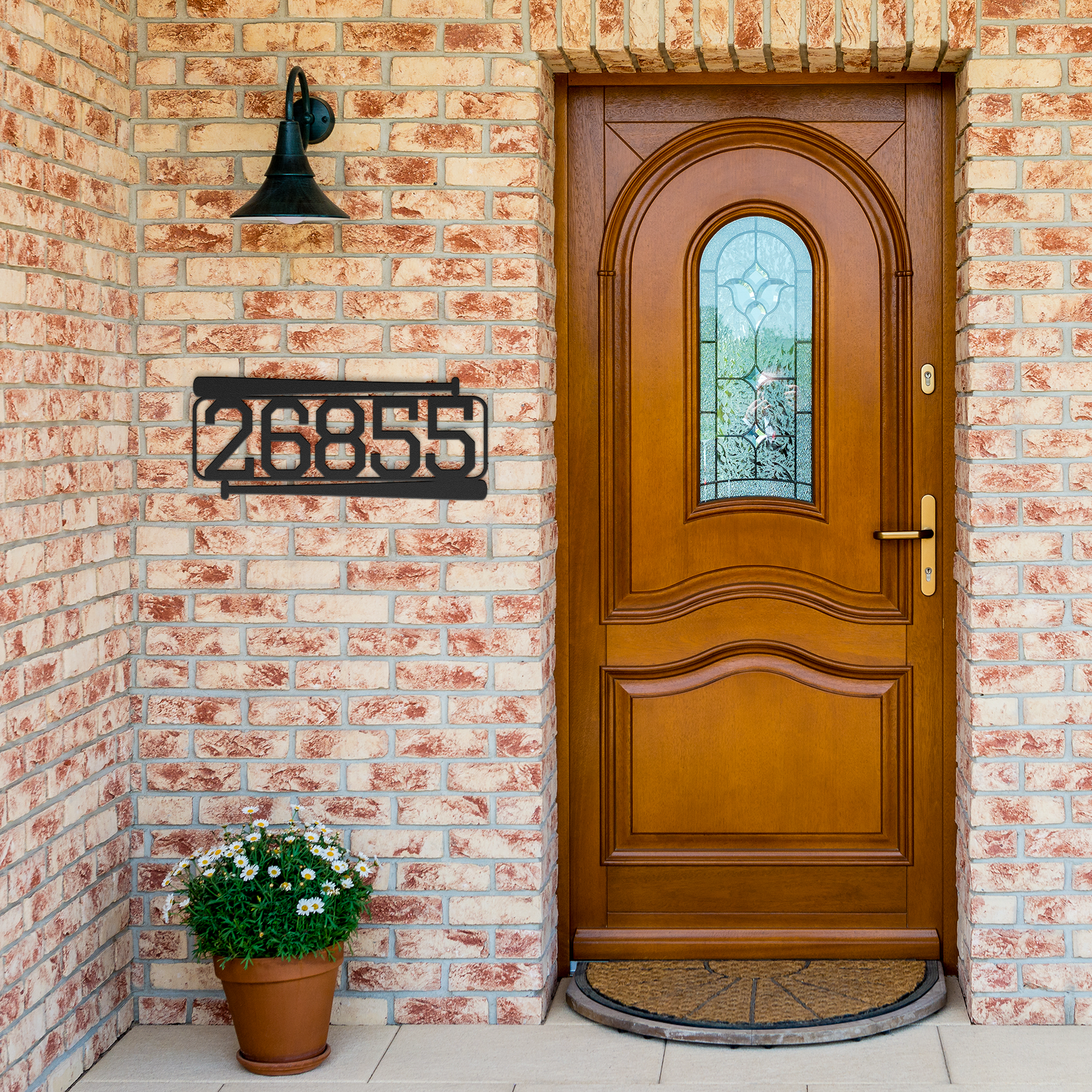 Softball_Bat_House_Number_Megal_Black_Brick_Entrance_Mockup.png