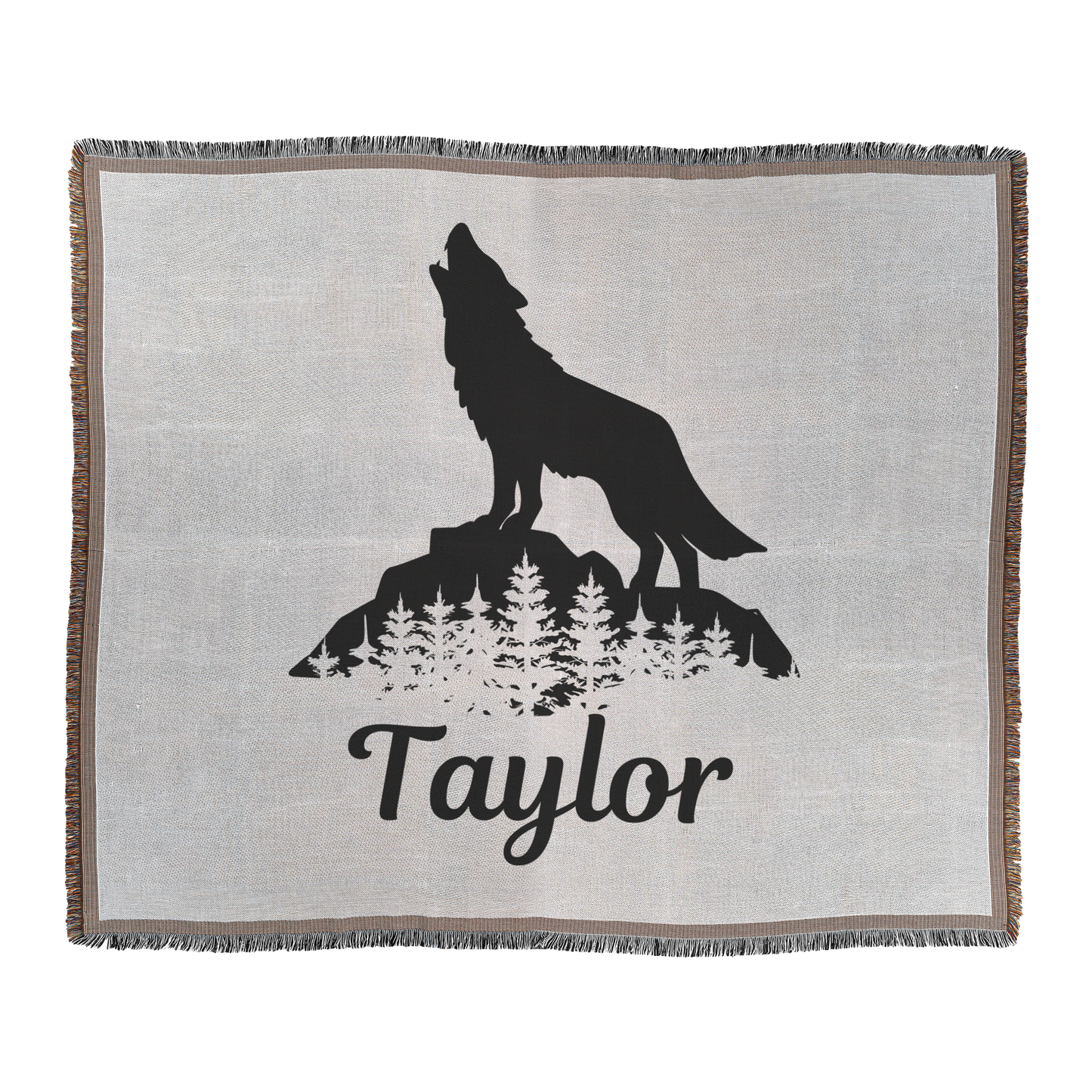 Wolf_Howling_Personalized_-_Woven_Blanke_Main_H_Mockup.png