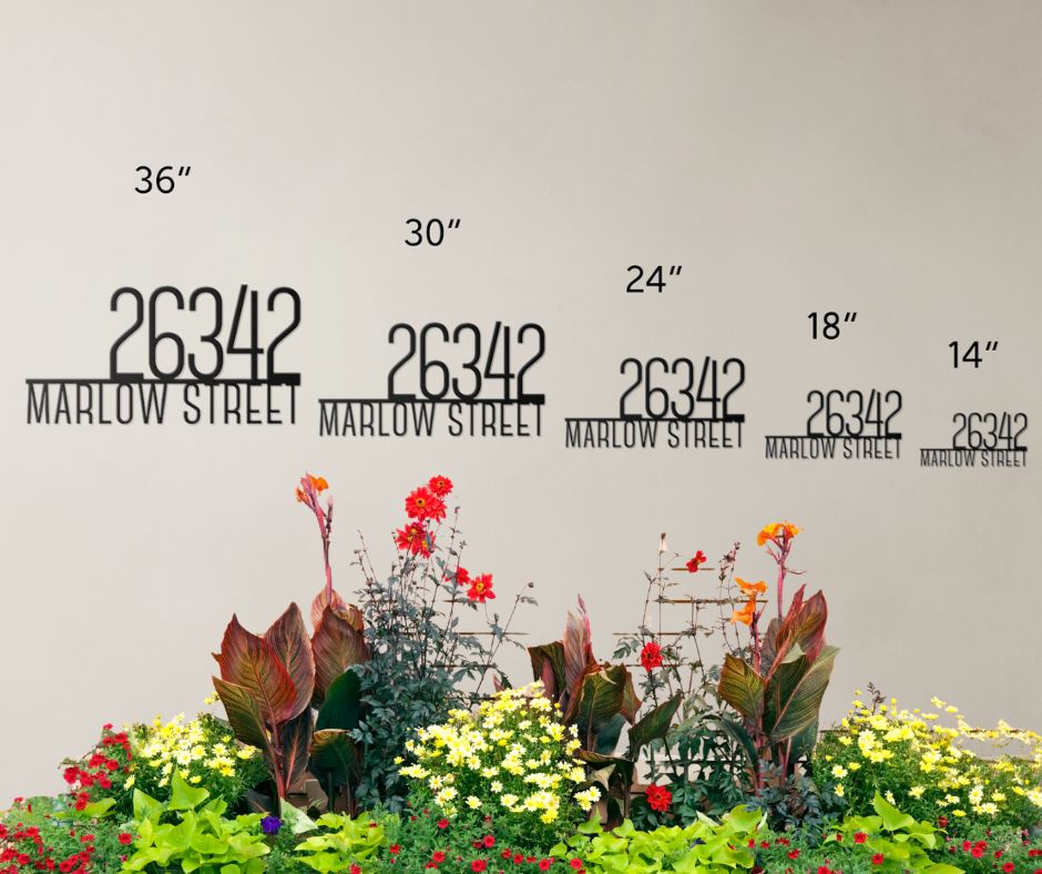 Personalized House Number and Street Name Metal Sign